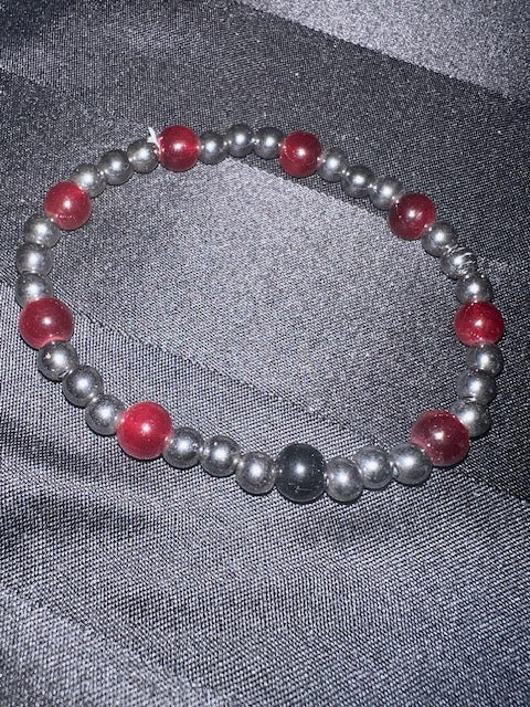 Mens Maroon Hematite